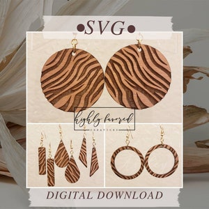 Zebra earring SVG