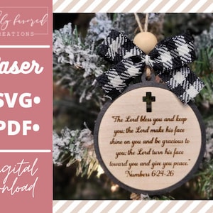 Scripture Ornament SVG - Laser Ready Cut File