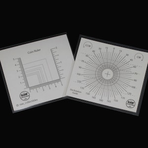 Die Rotation Guide and Coin Ruler Error coins measurement tool image 1