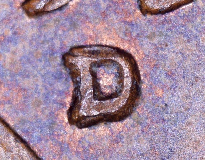 1957-D 1c RPM-017 Wheat Penny Repunched Mint Mark D/D Tilted 画像 1