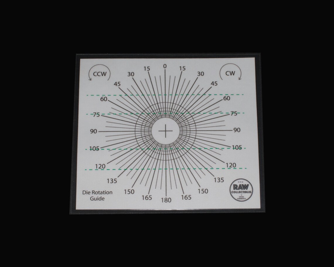 Die Rotation Guide and Coin Ruler Error coins measurement Etsy