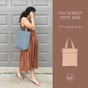 7th Street Tote | Sewing Pattern, PDF Sewing Pattern, Tote Bag, Bag Sewing Pattern, Tote Bag Pattern, Everyday Tote Pattern, Market Tote Bag