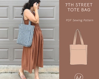 Torba 7th Street | Wzór do szycia, Wzór do szycia PDF, Torba typu tote, Wzór do szycia torby, Wzór na torbę typu tote, Wzór na torbę typu tote, Wzór na torbę typu tote na co dzień, Torba typu tote na targowisko