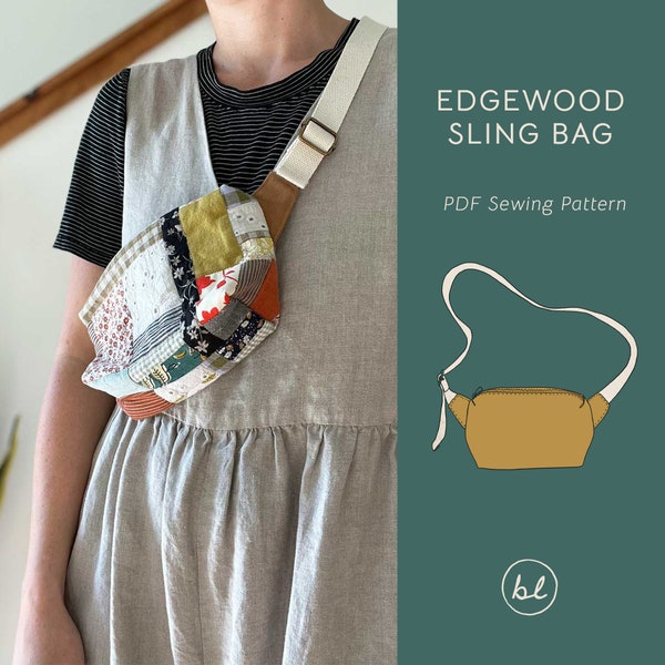 Edgewood Sling Bag | Sewing Pattern, PDF Sewing Pattern, Sling Bag, Bag Sewing Pattern, Sling Bag Pattern, Crossbody Bag