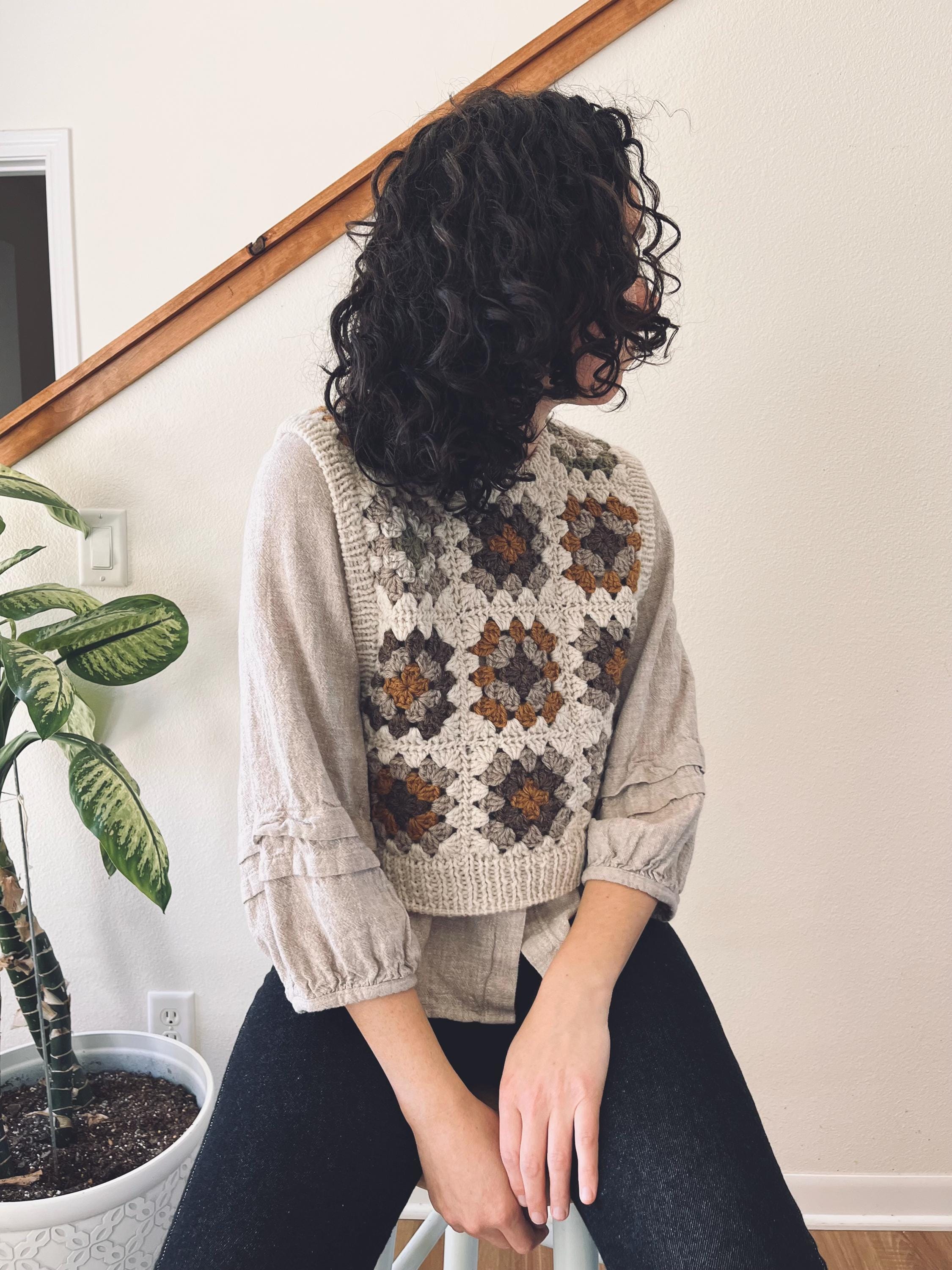 Agnes Sweater Vest | Crochet and Knitting PDF Pattern, Granny 