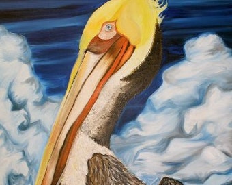 Arthur the Brown Pelican: Limited Edition Poster Print