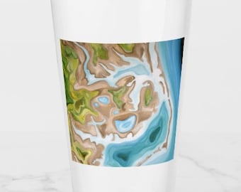 Outer Banks Glass Tumbler - Outer Banks Map - Pint Glass - OBX Gift - Outer Banks - OBX - OBX Vacation - Vacation Gift - North Carolina