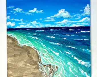 Beach Daze: Original Acrylic Painting - Outer Banks Art - OBX Art - Beach Painting - OBX Gifts - Outer Banks Gifts - Ocean Painting