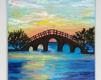 Whalehead Sunset: Original Painting - Corolla North Carolina - Outer Banks Art - OBX Painting - OBX Art - Sunset Painting - en plein air
