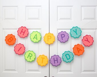 Birthday Circle Banner Etsy