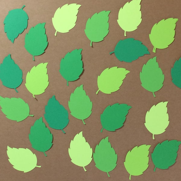 25  Green Leaf Die Cuts for Paper Crafts  Cards  Scrapbook  Party Set 7084