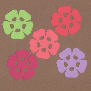 25 - 2.25&quot; Flower Die Cuts Paper Craft Embellishments Set 25