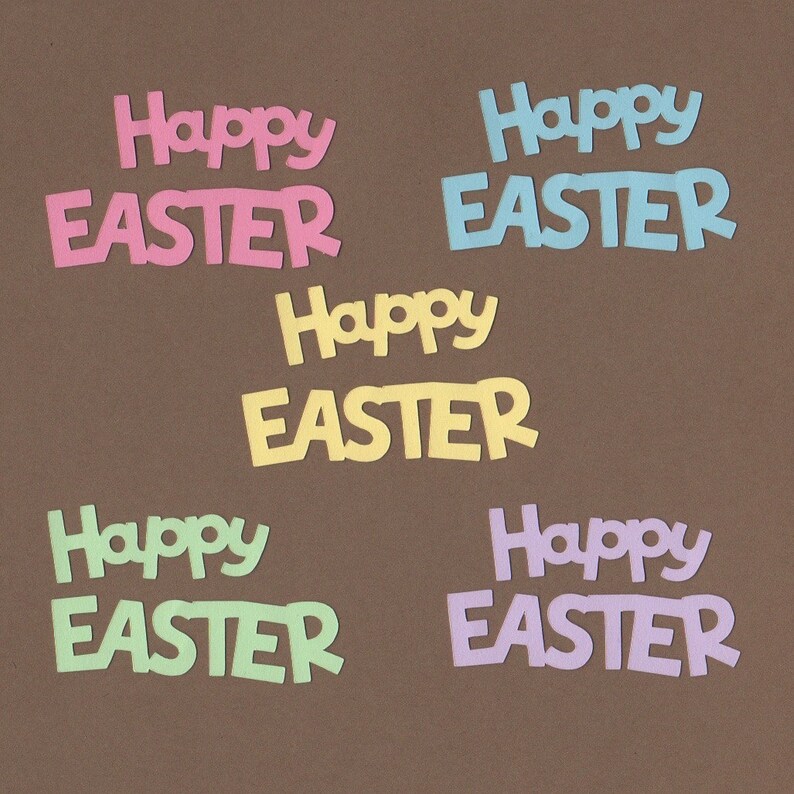 10 Happy Easter Die Cuts for Paper Crafts Set 5700 Etsy