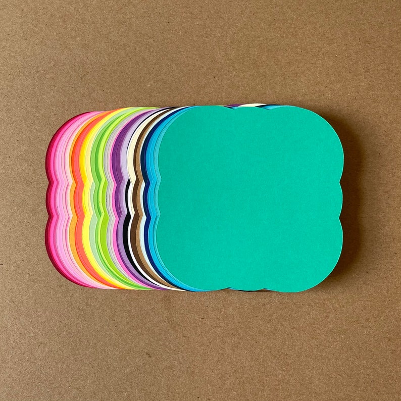 41 3 Decorative Square Die Cut Textured Cardstock Etsy