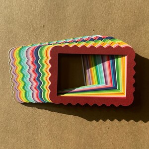 40 x 2.45” tall x 3.5” wide - Scalloped Rectangle Frame - Die Cuts - Picture - Shape - Decorative - picture  - card making - decor - Set 545