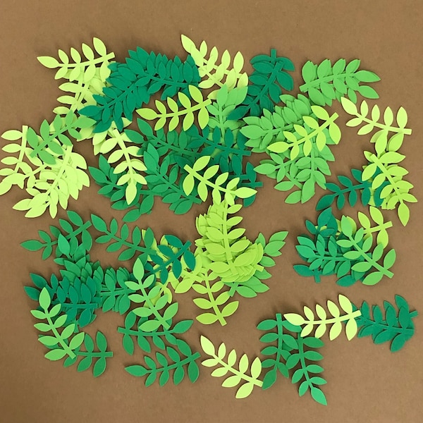 100 Green Leaf Die Cuts for Paper Crafts  Cards  Scrapbook  Party Set 116