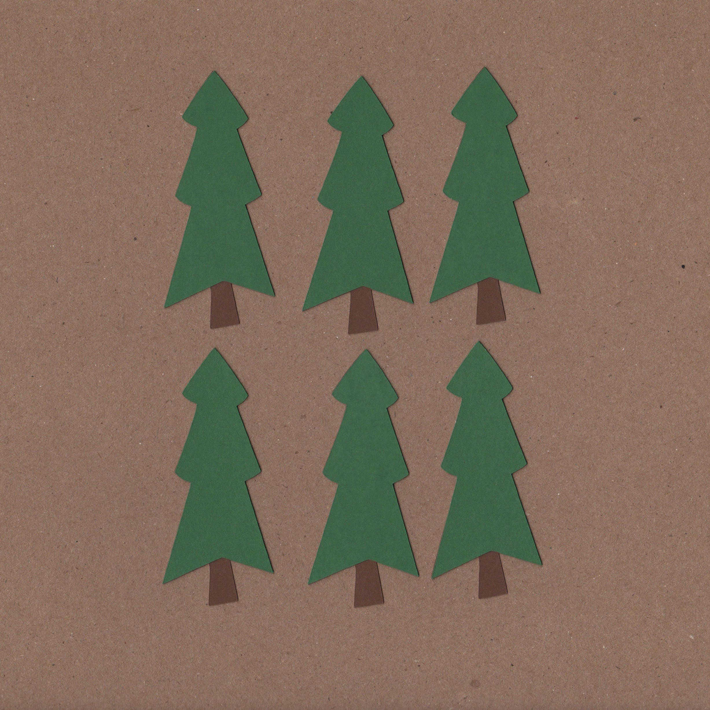 6 - 3 Inch Tall Trees - Pine Tree - Woods - Forest - Party ...
