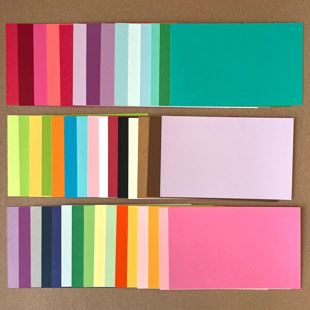 40 Rectangle Die Cuts 3 X 4.8 40 Colors Shape Colorful Assortment