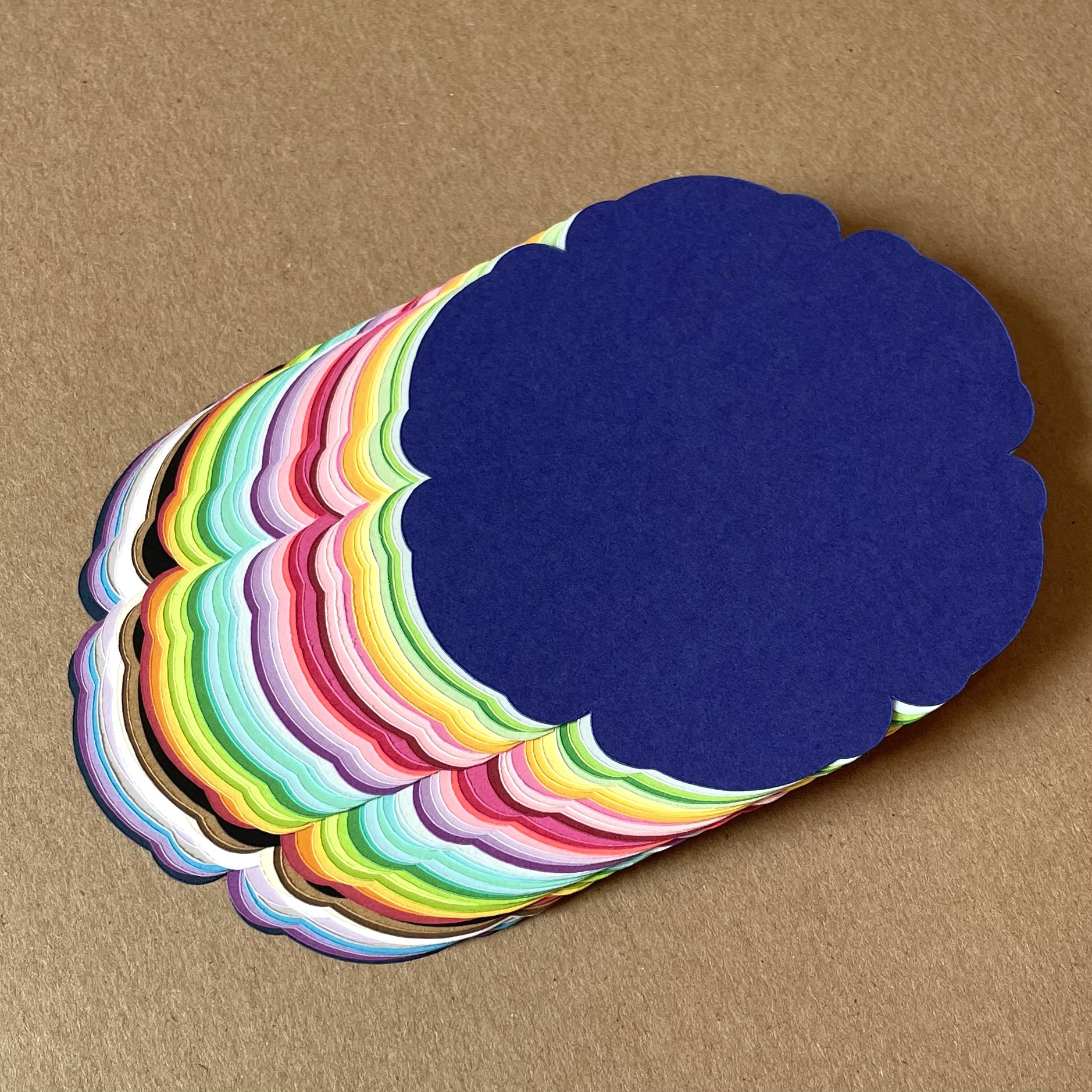 41 3.5 Decorative Circle Die Cut Assorted Solid Colors Etsy