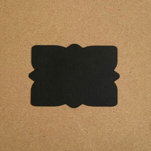 30 - 2.5” x 3.5&quot; Decorative Rectangle Die Cut - Black - Fancy Edges-  Assorted Colors - variety - party - decoration - Cardmaking - Set 86