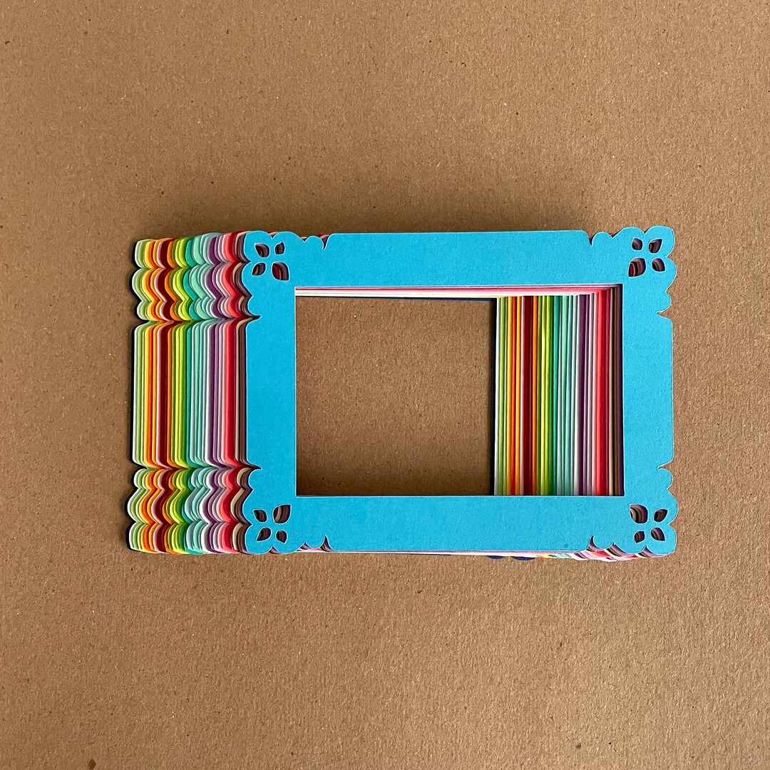 35 - 3.77" X 5" - Rectangle Frame Die Cuts - Decorative Edges - Picture ...