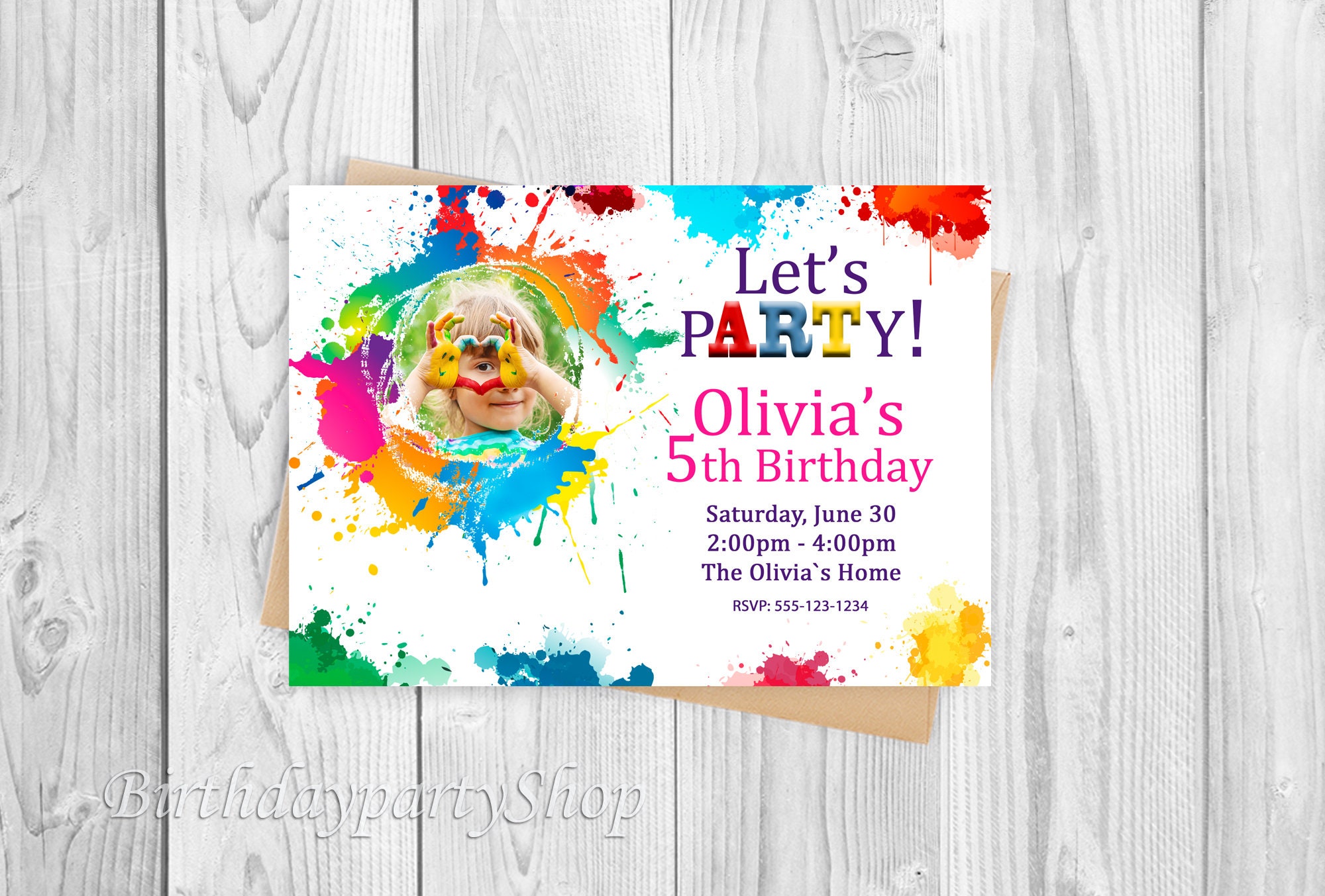 Kunst-Party-Einladung Kunst-Party-Geburtstags-Einladung  Etsy