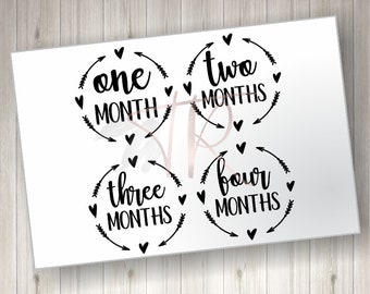 Milestone SVG File; DIY Milestone Cut File; SVG Files; Milestone Digital File; Baby milestones