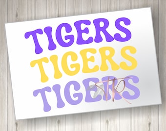 Tigers SVG file - LSU Tigers - LSU Football - Tigers svg - Purple and Gold