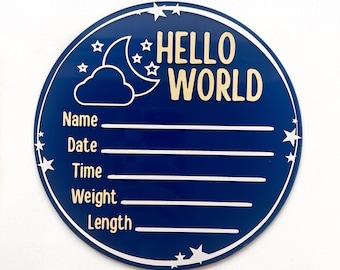 Hello World Birth Stats Signs SVG | Birth Announcement svg, Birth Stats svg,  Silhouette cameo File, cricut Cut File