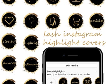 Instagram Story Highlight Icons - Highlight Covers for Instagram - Lash Icons - Lash Extensions