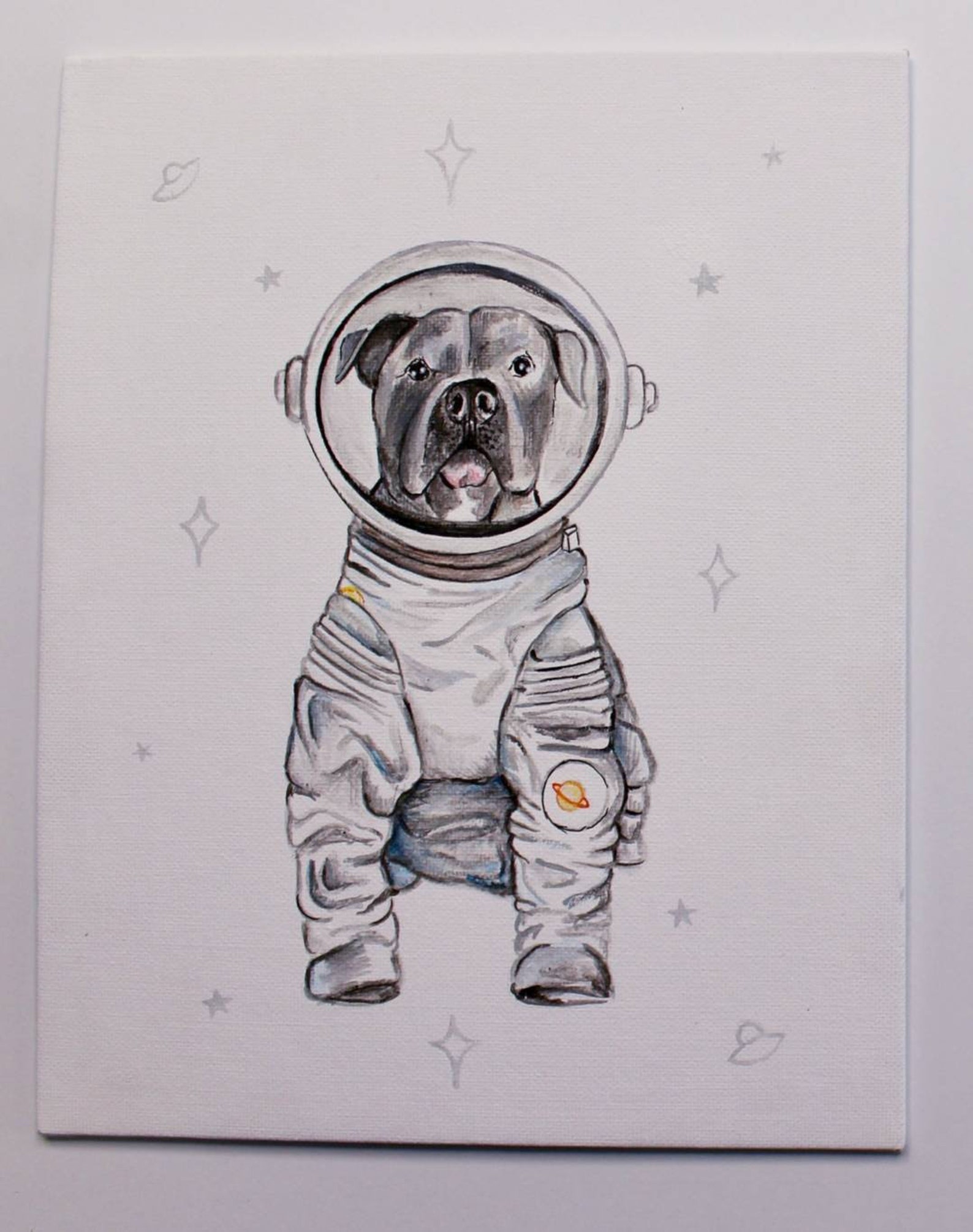 Astronaut dog Painting/ Nursery / Bedroom decor / Pet Paintings - Etsy ...