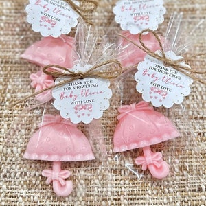 Baby Shower Umbrella Soaps Girl Favors, Baby Sprinkle Decorations, Birthday Gift Pink Gift for Guests in Bulk, Showering with Love Party image 1