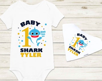 baby shark birthday onesie