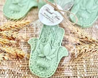 Thank You Soap Gifts - Peace Health Yoga Pilates Client Party Favor in Bulk, Sage Green Bridal Wedding / Baby Shower / Birthday Decor