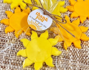 Sunshine Soap Favors - Sun Here Comes the Son Baby Shower, First 1st Trip Around Birthday You Are My Party Ray Decoration for Guests in Bulk