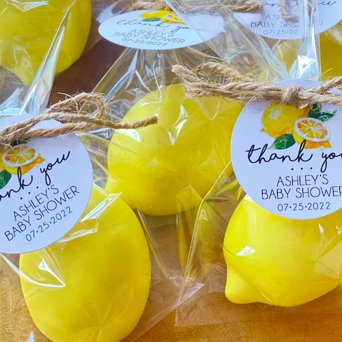 Lemon Soap Bridal Shower Favors Lemon Baby Shower Decor Boy Etsy