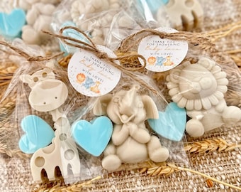 Safari Soap Favors - Jungle Baby Shower, Wild One 1st Birthday Party Decor, Boho Animal Theme Giraffe Lion Elephant Boy Girl Gifts