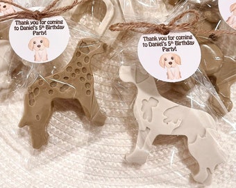 Dog Shaped Soap Favors - Dog Birthday Party Decorations Personalized Puppy Theme Boy Girl 2nd 3rd 4th 5th Birthday Party Gift Dog Lover Gift