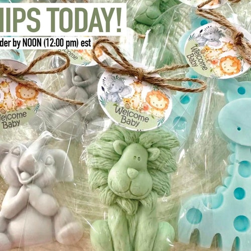 Safari Animal Soaps Baby Shower Favors Boy Safari Etsy