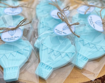 Baby Shower Soaps - Hot Air Balloon Party Favors Up Up and Away Decoration Oh Girl Boy Pink Blue Sky Neutral Birthday Adventure Awaits Decor