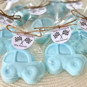 Car Soap Favors - Race Car Party Favors Decorations, Race Car Birthday Party Gift, Kids Boy Birthday Decor, Custom Personalized Driver Soaps