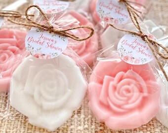 Rose Soap Favors - Flower Bridal Shower Decorations, Baby Shower Favors for Guests Girl Bulk, Wedding Bachelorette Birthday Party Rose Soaps