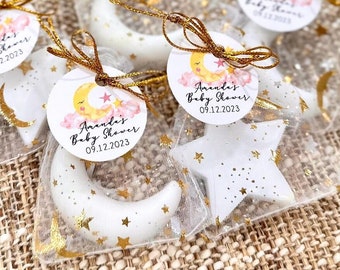 Moon and Stars Soap Favors - Baby Shower Twinkle Little Love You to the and Back Over Custom 1st Birthday Party Gender Reveal Decor Girl Boy