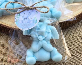Elephant Baby Shower Soap Favors - Boy Girl Decorations, First Birthday Party Gift for Guests in Bulk, Safari Little Peanut Thank You Decor