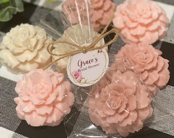 Floral Soap Favors - Bridal Shower Favor Wedding Shower Decoration Baby Shower Decoration Girl Bridesmaid Gift Personal Rose Gold