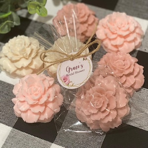 Floral Soap Favors - Bridal Shower Favor Wedding Shower Decoration Baby Shower Decoration Girl Bridesmaid Gift Personal Rose Gold