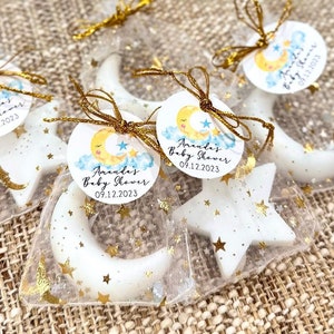 Moon and Stars Soap Favors - Baby Shower Twinkle Little Love You to the and Back Over Custom 1st Birthday Party Gender Reveal Decor Girl Boy
