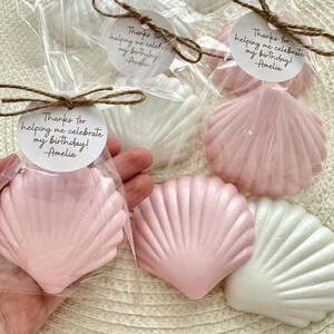Shiny Shell Soap Favors --- Ocean Under the Sea Mermaid Party Gift Favors, Birthday Party Favors Kids, Girl Baby Shower Decor Mermaid