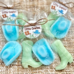 Western Soap Favors - Little Cowboy Baby Shower Party, First Rodeo Country Wild West Birthday Decorations, Hat Boots Mexican Fiesta Decor