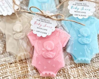 Cute Soap Favors - Baby Shower Bulk Guest Thank You Gifts, Girl Boy Gender Reveal, Babyshower Decor First Birthday Party Oh Baby in Bloom